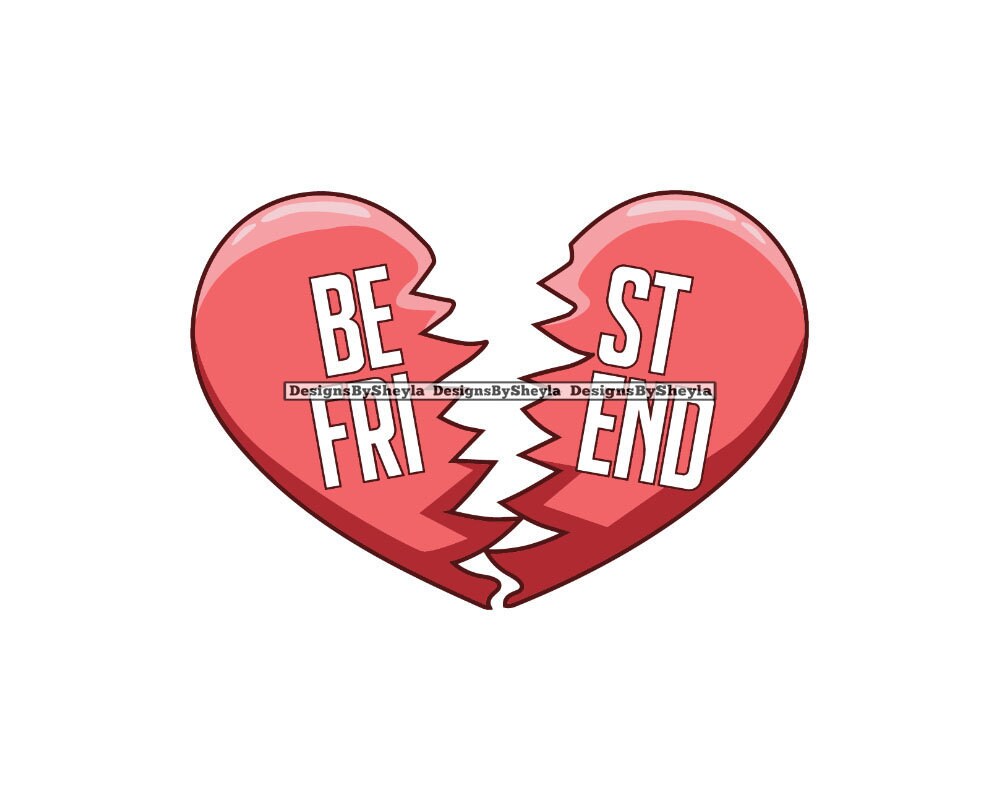 Free Free 121 Best Friends Broken Heart Svg SVG PNG EPS DXF File