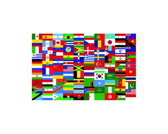 International Flag State National Symbol Banner Background Etsy