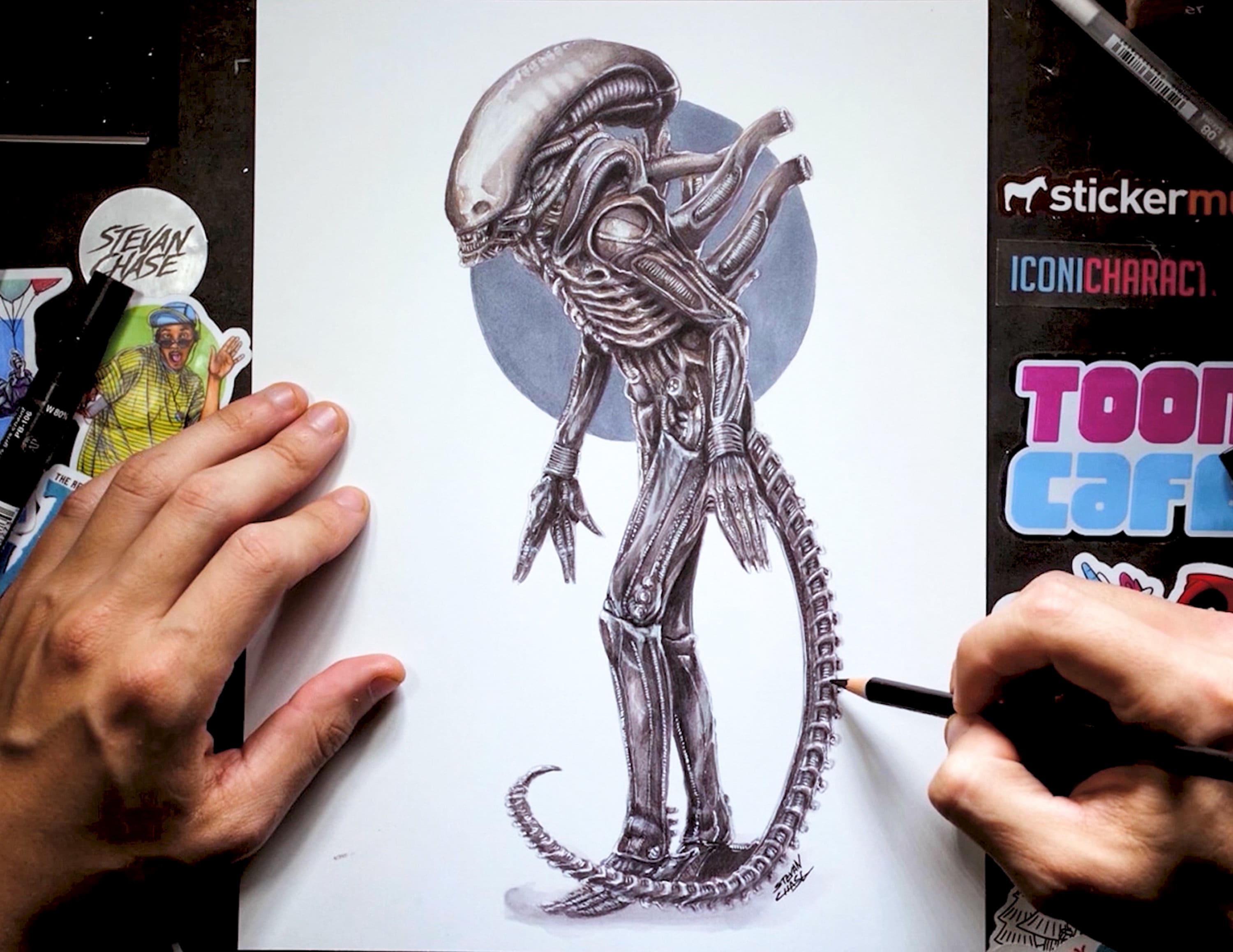 Alien 197 Xenomorph | 1979 Alien | Iconicharacters Art Print Fantasy Mystery ...