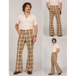 パンツ 40s 50s 60s vintage plaid flare pants 1960s Mens Plaid Pants - Etsy