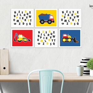 Construction wall art, construction print, toddler room decor, construction room, construction decor, truck wall art, toddler boy room CONS1