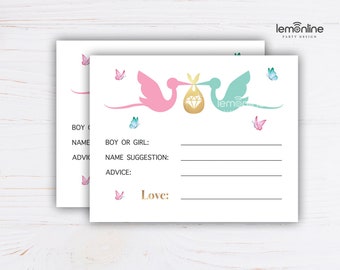Babyvoorspellingskaart, Gender Reveal Game, Gender Reveal Ideas, babyvoorspellingsspel, babyadvieskaarten, voorspellingskaart, Advieskaart, GR03