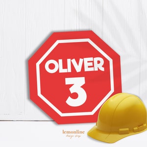 Birthday Road Sign, Construction party sign, road signs decor, two fast birthday decoration, fast one party decor, Construction party, RS1
