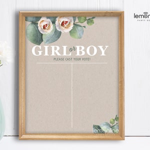 Gender Reveal Voting Board, Cast you vote Sign, Gender Reveal Sign, Prediction Board, Gender reveal Guess, Eucalyptus Gender Reveal, GR05