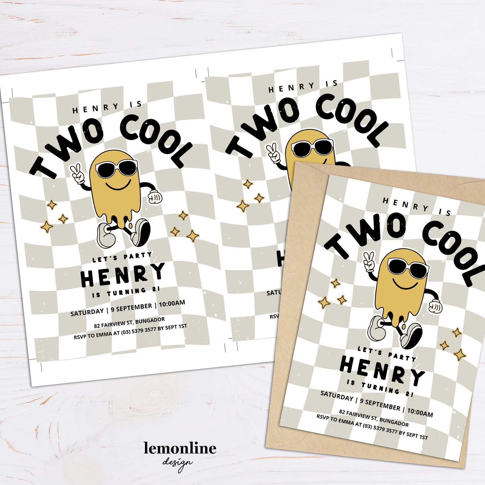 Invited Cool Two Cool Invite, Two Cool Birthday Invitation, Two Cool Boy Party, 2nd ...