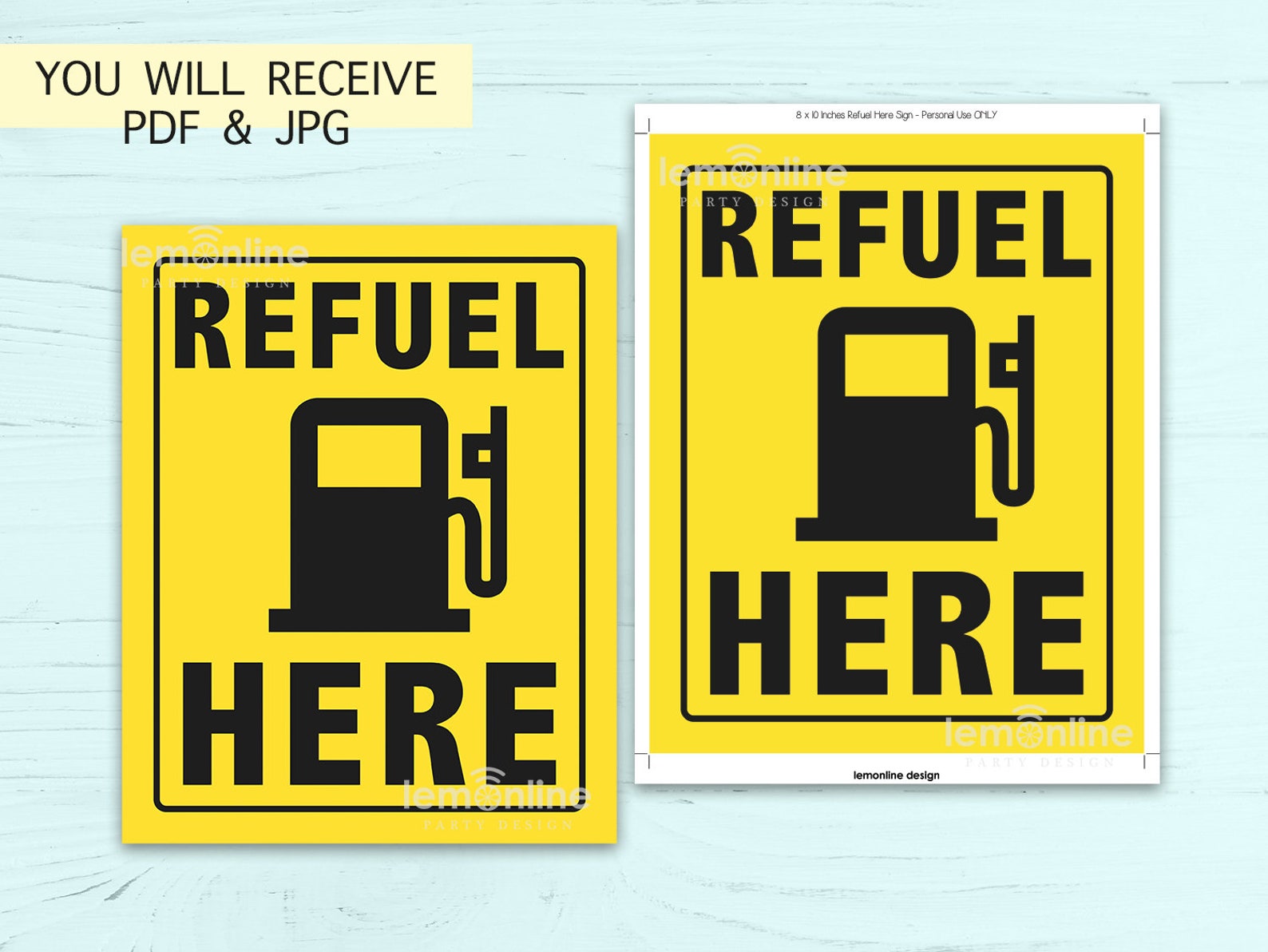Speed Limit 1 Sign Refuel Here Sign Road Signs birthday Etsy