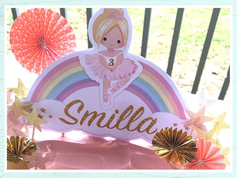 Ballerina Cake Topper Ballerina Birthday Party Ballerina Etsy Australia