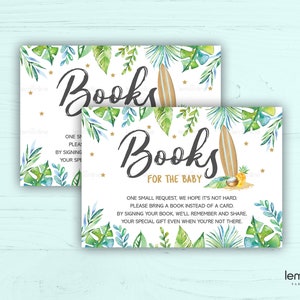 Boeken voor de baby insteekkaart, boekenaanvraagkaart, boekenkaart meenemen, baby aan boord thema, surf babyshower, boekeninsteekkaart meenemen, SURF3