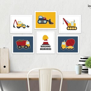 Construction wall art, construction print, toddler room decor, construction room, construction decor, truck wall art, toddler boy room CONS1