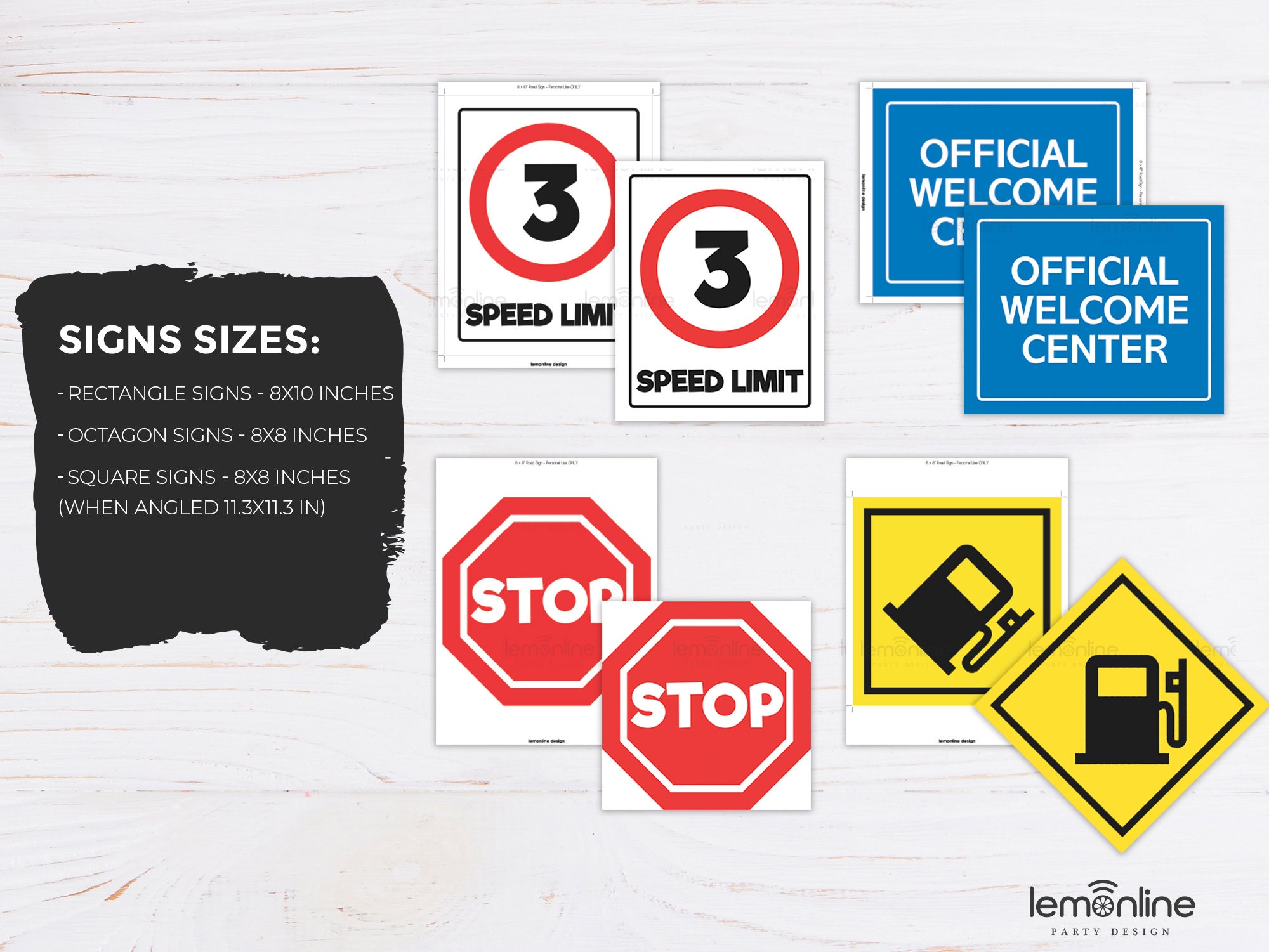 Road Signs Decor Bundle Printable Road Signs Construction - Etsy Australia
