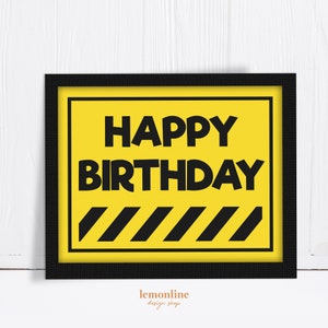 Happy Birthday Road Sign, Construction party sign, road signs decor, two fast birthday decoration, fast one party decor, car party, RS1