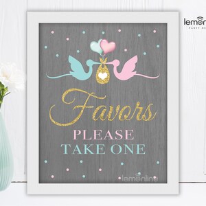 Gender Reveal Sign, Favors Sign, Gift table sign, Please Take One, Neutral Baby Shower, Favors Sign Gender Reveal, baby shower sign, GR01