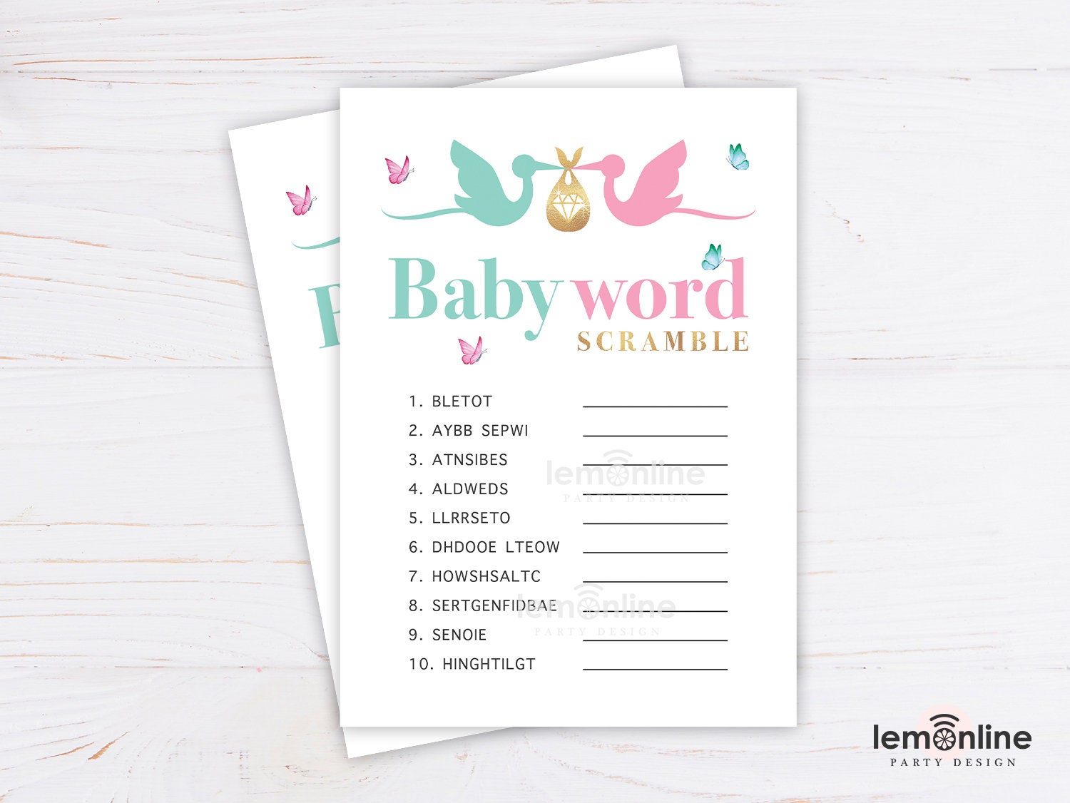 baby word scramble game gender reveal game scramble game etsy