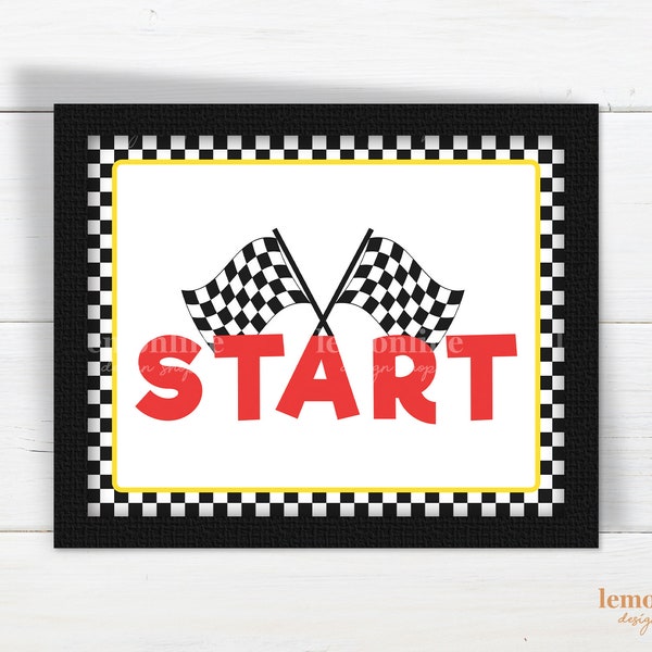 Start your engines race sign, race car party decoration, printable start sign, two fast birthday decoration, fast one party decor, RS1