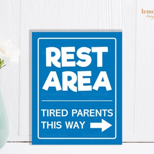 Road sign party decor, car party decoration, cars birthday party idea, rest area sign, two fast birthday decor, fast one party decor, RS1