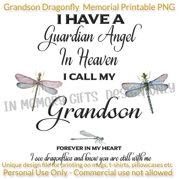 Grandson In Heaven Forever My Angel - In Memory T Shirt Grandson In Heaven Forever My Angel - In Memory T Shirt