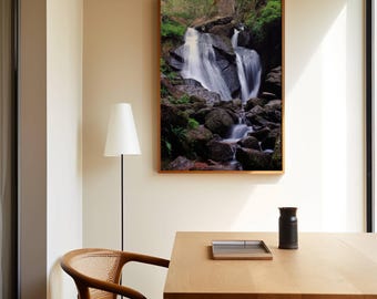 Waterfall Photography Print – Nature Wall Art, Modern Decor (Digital Download)