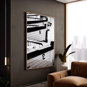 Boats Black and White Photography Print - Abstract Photo Print - Home Décor - Printable Wall Art - INSTANT DOWNLOAD
