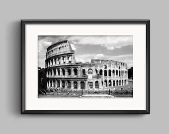 Rome Colosseum - Black & White - Digital Print - Photography - Modern - Home Décor - Wall Printable Art - INSTANT DOWNLOAD