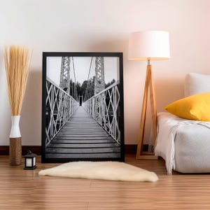 Brug zwart-witfotografie digitale print - moderne woninginrichting - afdrukbare muurkunst - INSTANT DOWNLOAD