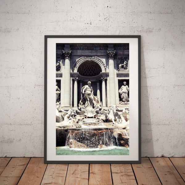 Trevi Fountain - Rome - Digital Print - Travel Photography - Modern - Home Décor - Wall Printable Art - INSTANT DOWNLOAD