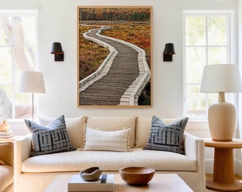Winding Boardwalk Photography Print - Nature Home Decor (Digital Download)