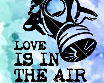 El amor está en la máscara de gas de aire SVG