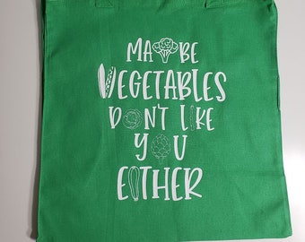 Bolsa de compras reutilizable SVG-Maybe Vegetales tampoco les gustas