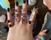Crystal Rings, Wire Wrapped Rings, Gemstone Rings