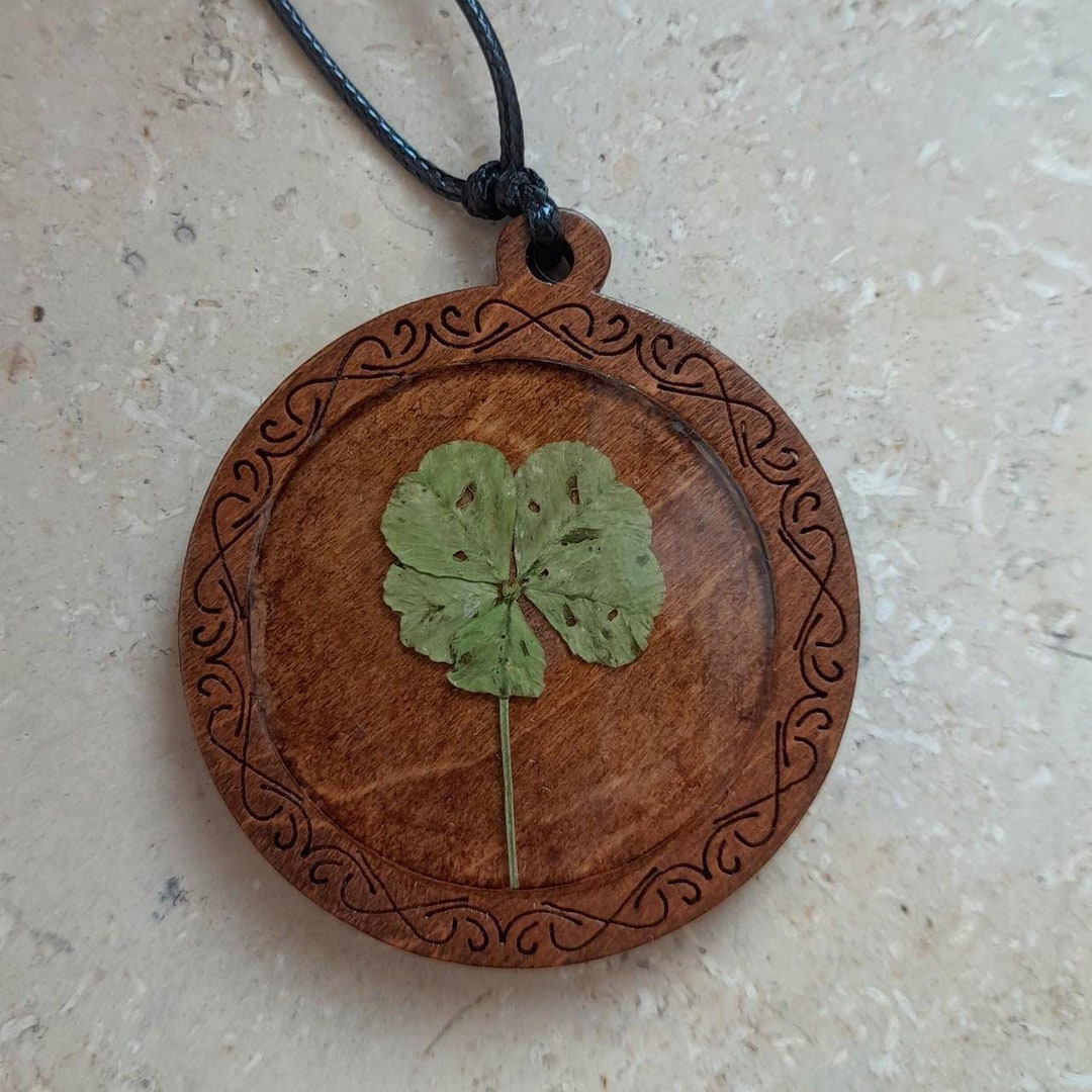 Echtes 5blättriges Kleeblatt Anhänger Real 5 Leaf Clover Rare Etsy