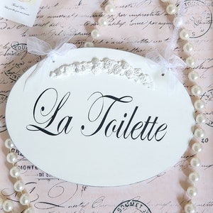 La Toilette | Bathroom Sign| Parisian Sign | Bath | Vintage Inspired | France
