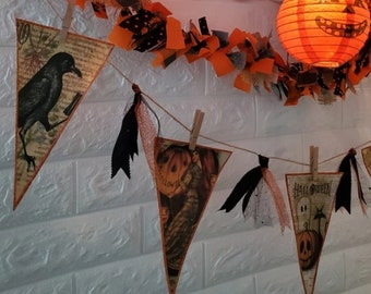 Primitive Halloween Garland | Ghost |Halloween | Halloween Banner |Halloween Decor