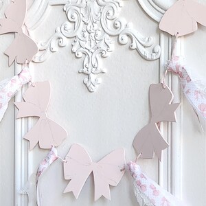 Pink Bow Garland | Garland | Birthday | Nursery |Mantle
