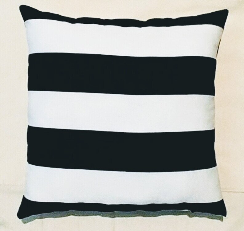 Decor Pillows Striped Decorative Pillows Black And White Etsy