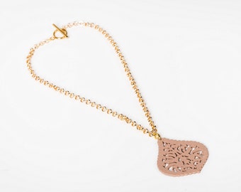 Collier avec pendentif en bois, pendentif en bois, collier en bois, bijoux en bois