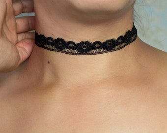 Kanten Zwarte Choker, Schwarze Choker Kette, Bruids Choker, Choker Ketting, Brede Lace Choker, Kant sieraden, Bruids kant sieraden