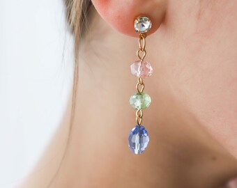 Colorful earrings, Multicolor earrings