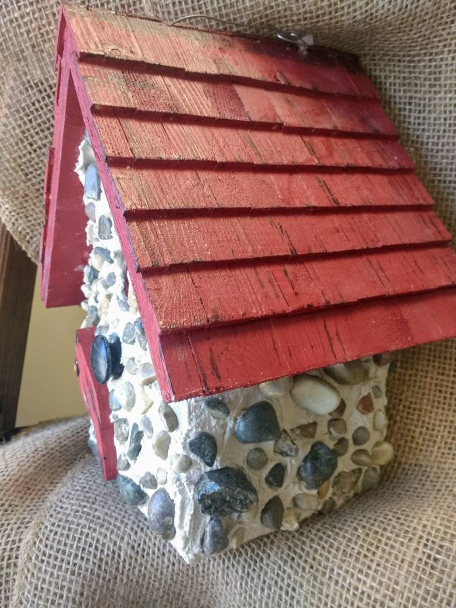 Ships Same Day or Next. Stone Cardinal Birdhouse With Hanger - Etsy