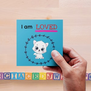 Affirmationskarten für Kinder, Digitale Ermutigungskarten für den Alltag, Druckbare motivierende selbstgemachte Karten