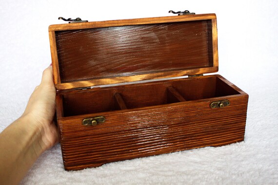 wooden box with sections