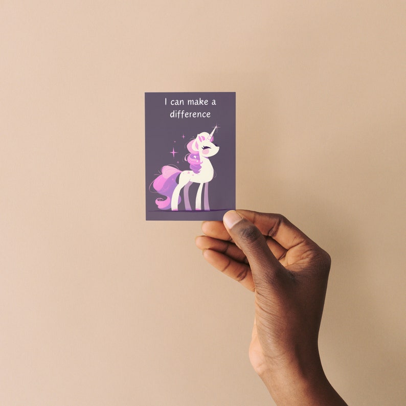 Set of 32 affirmation cards for kids with cute unicorns, Children's printable encouragement cards, Daily positive, DIGITAL DOWNLOAD, pdf image 3