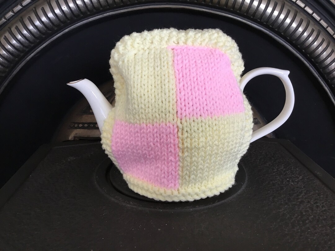 007 Battenberg Tea Cosy Double Thickness Dk Acrylic Wool Etsy