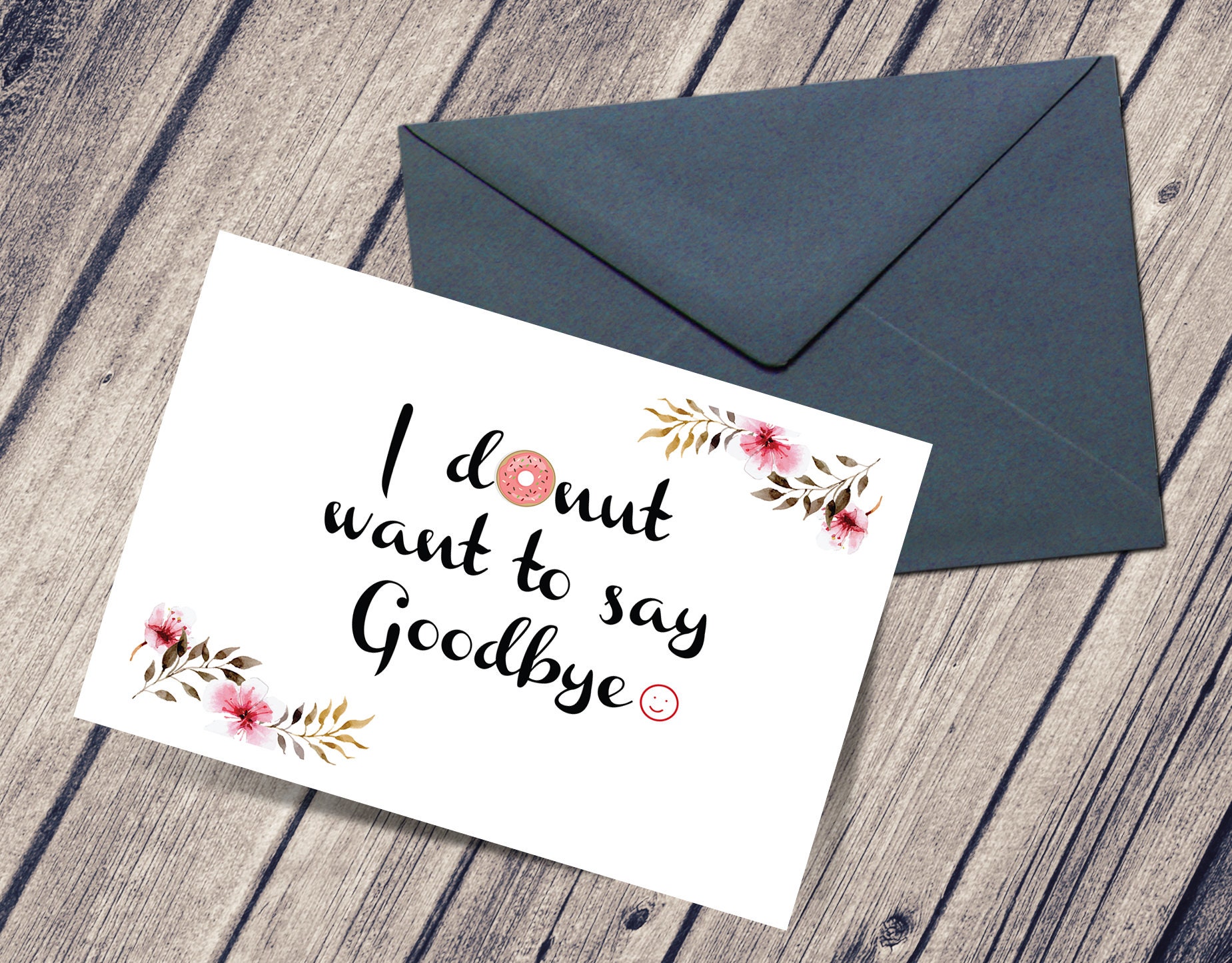 printable farewell card printable goodbye card i donut