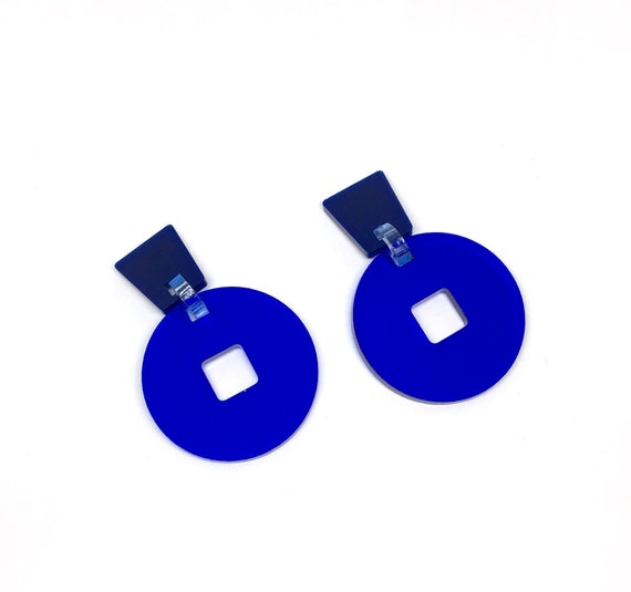 Boucles d’oreilles acrylique translucide | BO formes anciennes | design original | cadeau femme | acrylic earrings