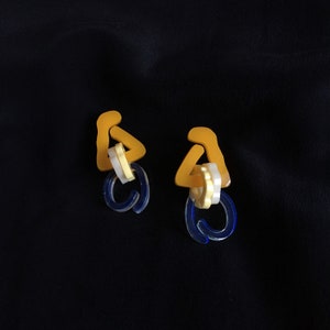 Boucles d'oreilles en acrylique couleur pastel Style original tige en argent 925 SST BO Lucy Cadeau pour elle image 8