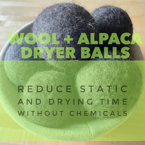 Dryer Balls - natural fibers, handmade, set of three