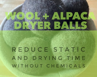 Dryer Balls - natural fibers, handmade, set of three