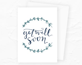Get Well Soon Greeting Card, Thinking of You Card, Encouragement Card