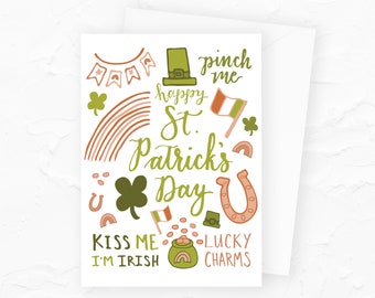 Happy St Patricks Day Card, Irish Card, St. Paddy's Day Card