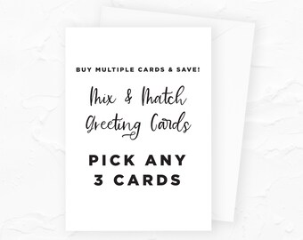 Greeting Card Set of 3, Any 3 Greeting Cards, Birthday Cards, Christmas Cards, Encouragement Card
